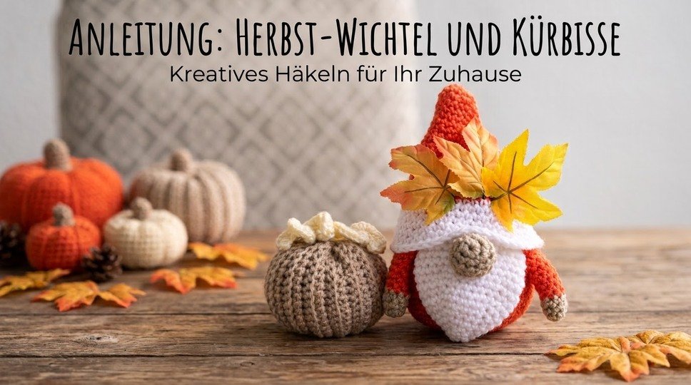 Häkelanleitung Wichtel Herbst  - 26,5 cm groß