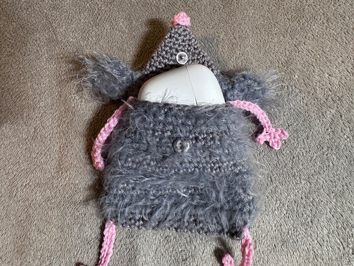 Crochet Pattern Fluffy Mouse Pouch