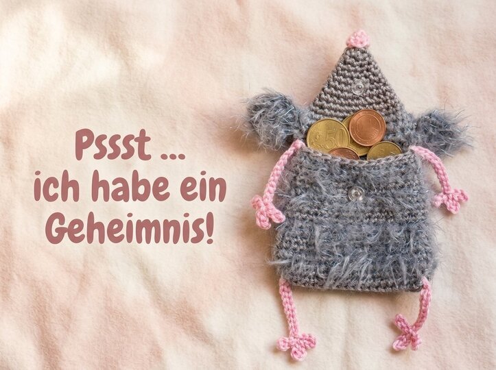 Häkelanleitung flauschiges Mäuse-Täschchen