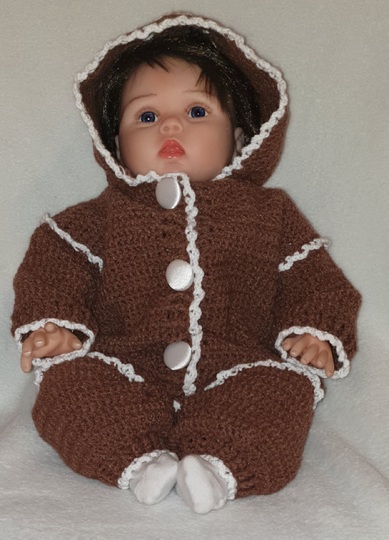 Crochet Pattern Baby Jumpsuit Gingerbread Man | Baggy Romper PDF File