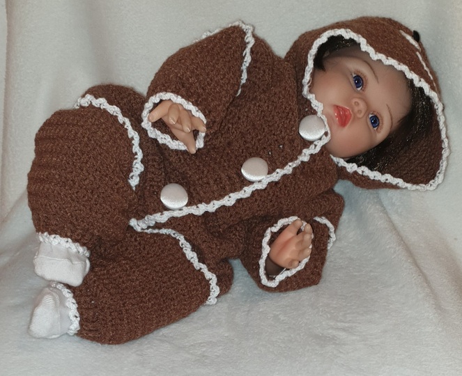 Crochet Pattern Baby Jumpsuit Gingerbread Man | Baggy Romper PDF File