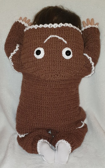 Crochet Pattern Baby Jumpsuit Gingerbread Man | Baggy Romper PDF File