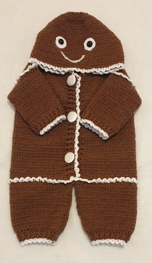Häkelanleitung Baby Overall Lebkuchenmann | Gingerbread Baggy PDF-Datei