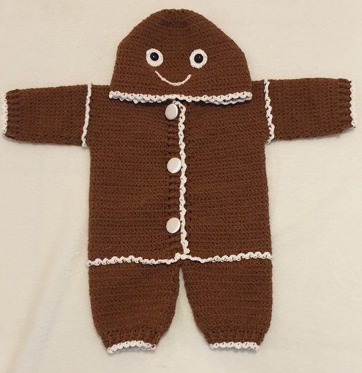 Häkelanleitung Baby Overall Lebkuchenmann | Gingerbread Baggy PDF-Datei