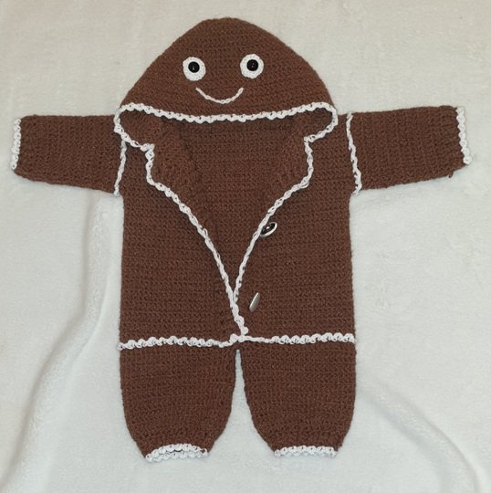 Häkelanleitung Baby Overall Lebkuchenmann | Gingerbread Baggy PDF-Datei