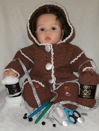 Häkelanleitung Baby Overall Lebkuchenmann | Gingerbread Baggy PDF-Datei