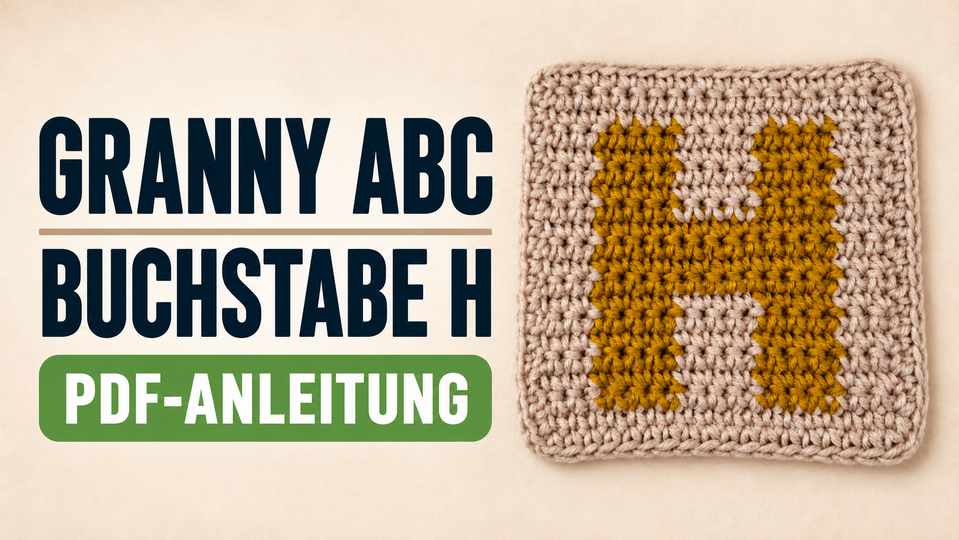 Granny ABC – Buchstabe H häkeln – PDF-Anleitung mit Diagramm