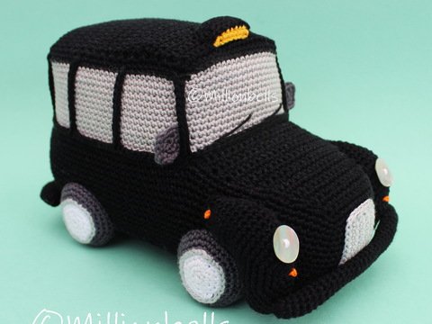 Amigurumi Klassisches Londoner Taxi Häkelanleitung Fahrzeug