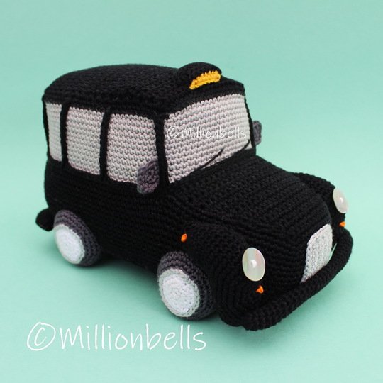 Amigurumi Klassisches Londoner Taxi Häkelanleitung Fahrzeug