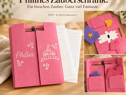 Nähanleitung & Schnittmuster – Philines Zauberschrank aus Filz