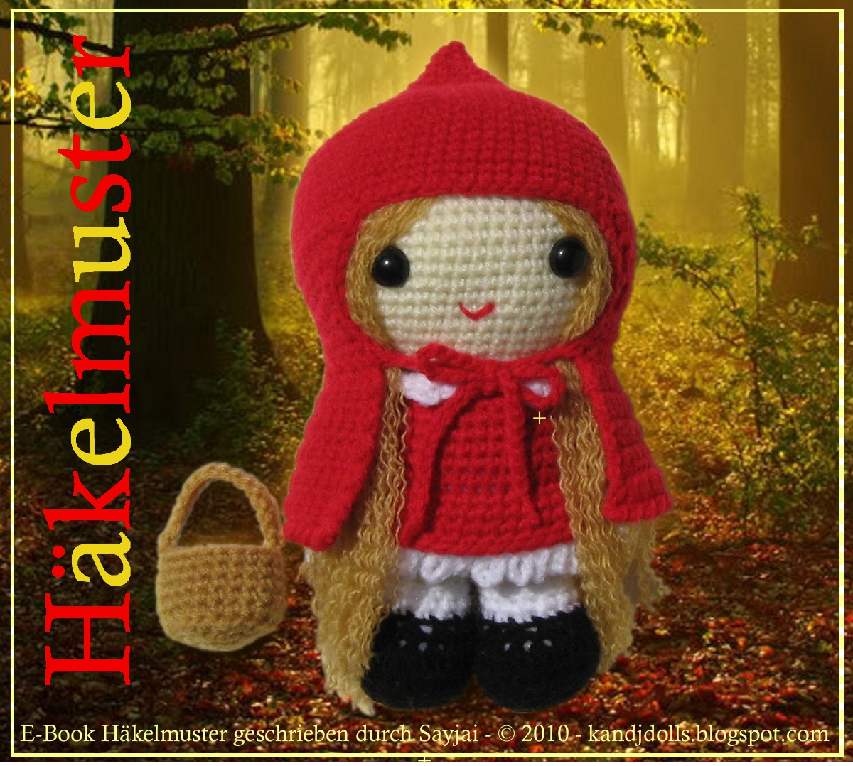 Vintage Fairytale Little Red Riding Hood Free Knitting Pattern