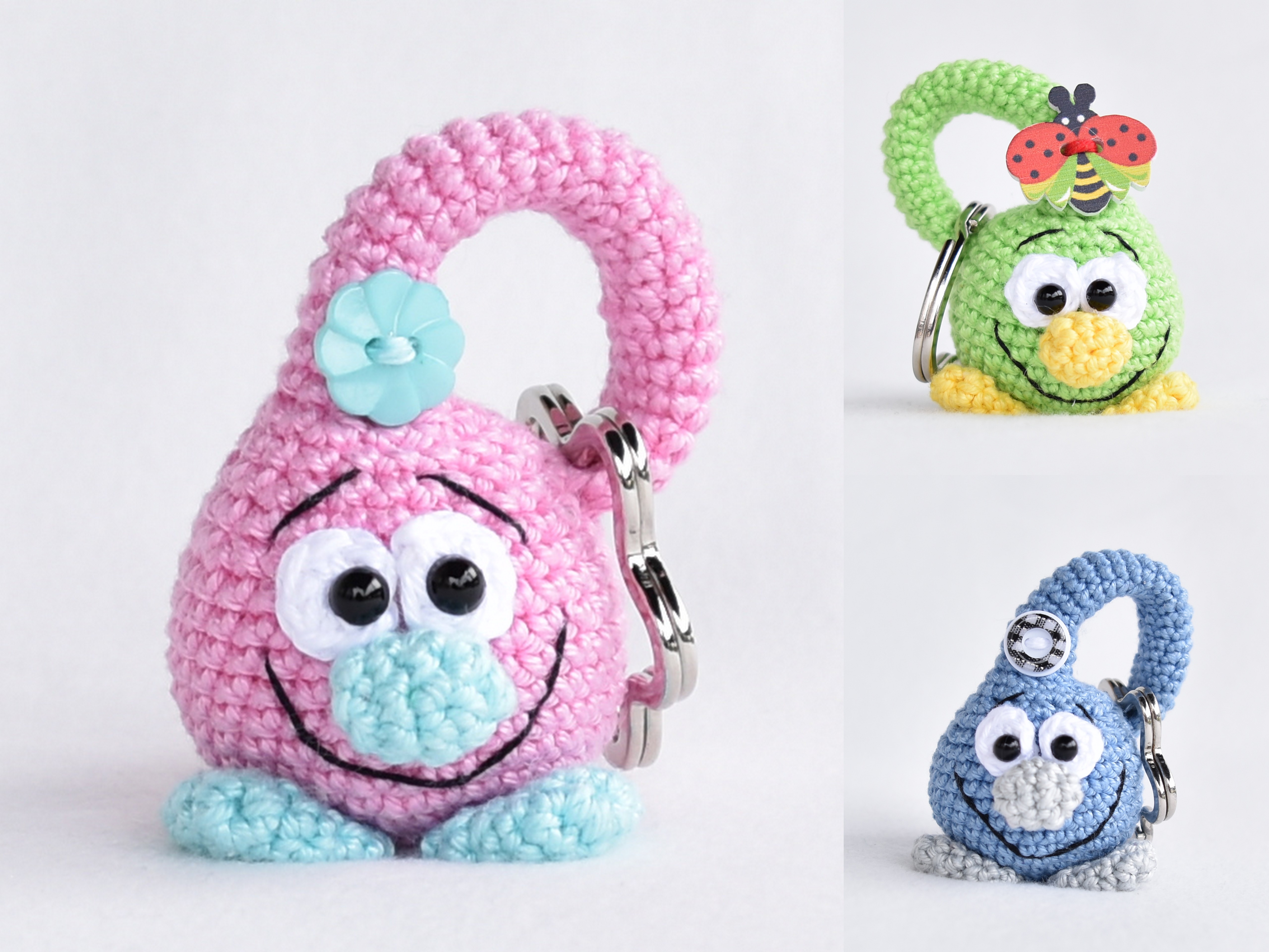 With this pattern you can quickly crochet the cute Tröpfli key rin...