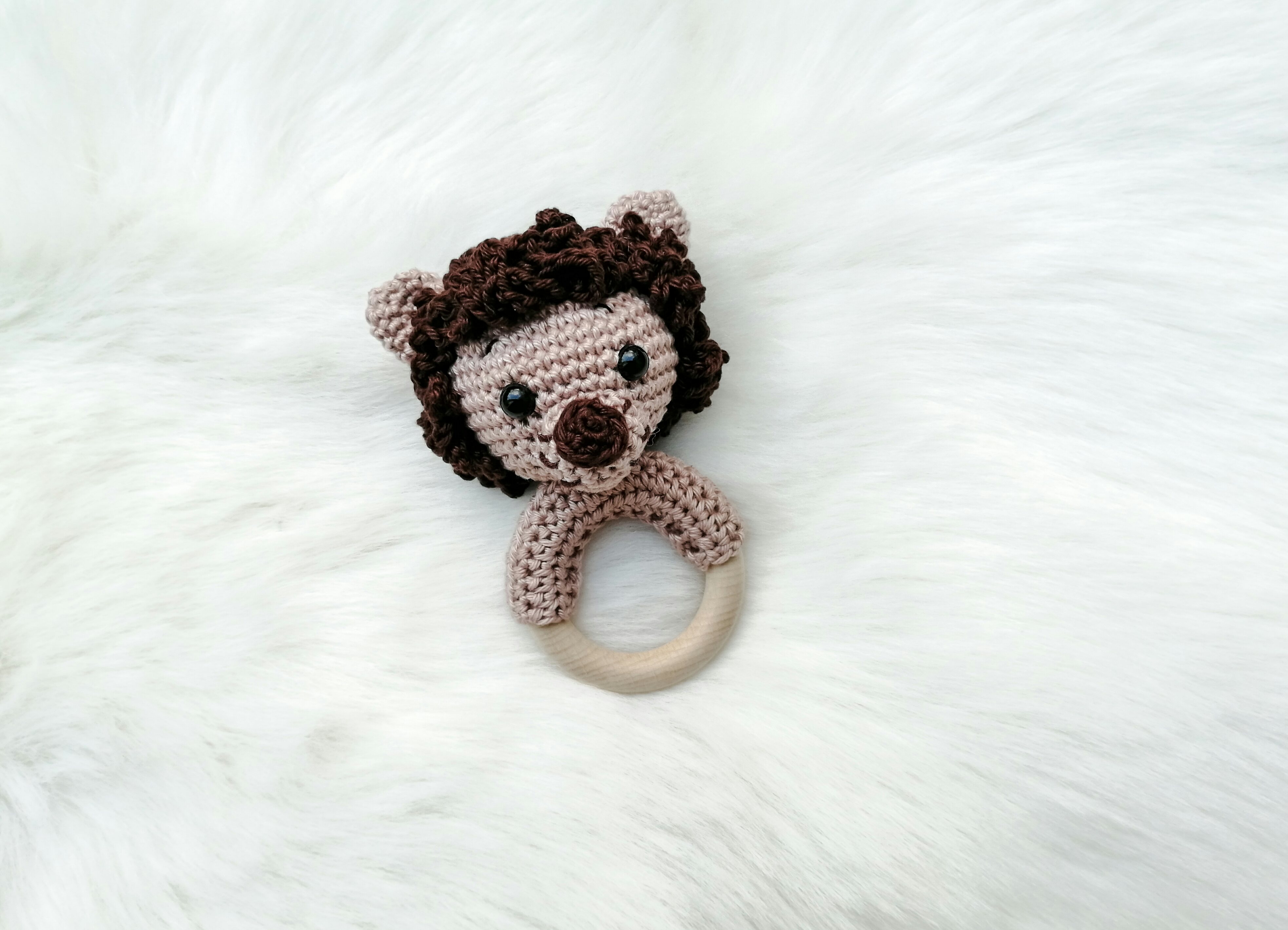 Handmade Crochet Lion Rattle Pattern for Babies