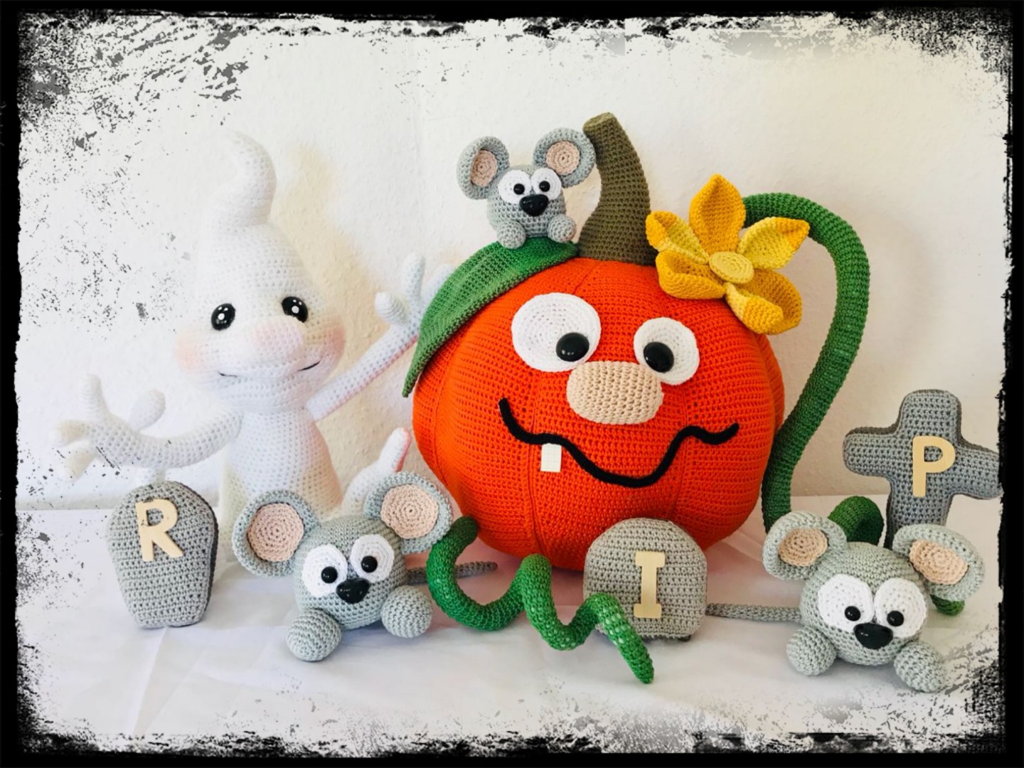 Halloween-Deko häkeln / Kürbis und Mäuse Halloween-Deko häkeln / Kürbis und Mäuse