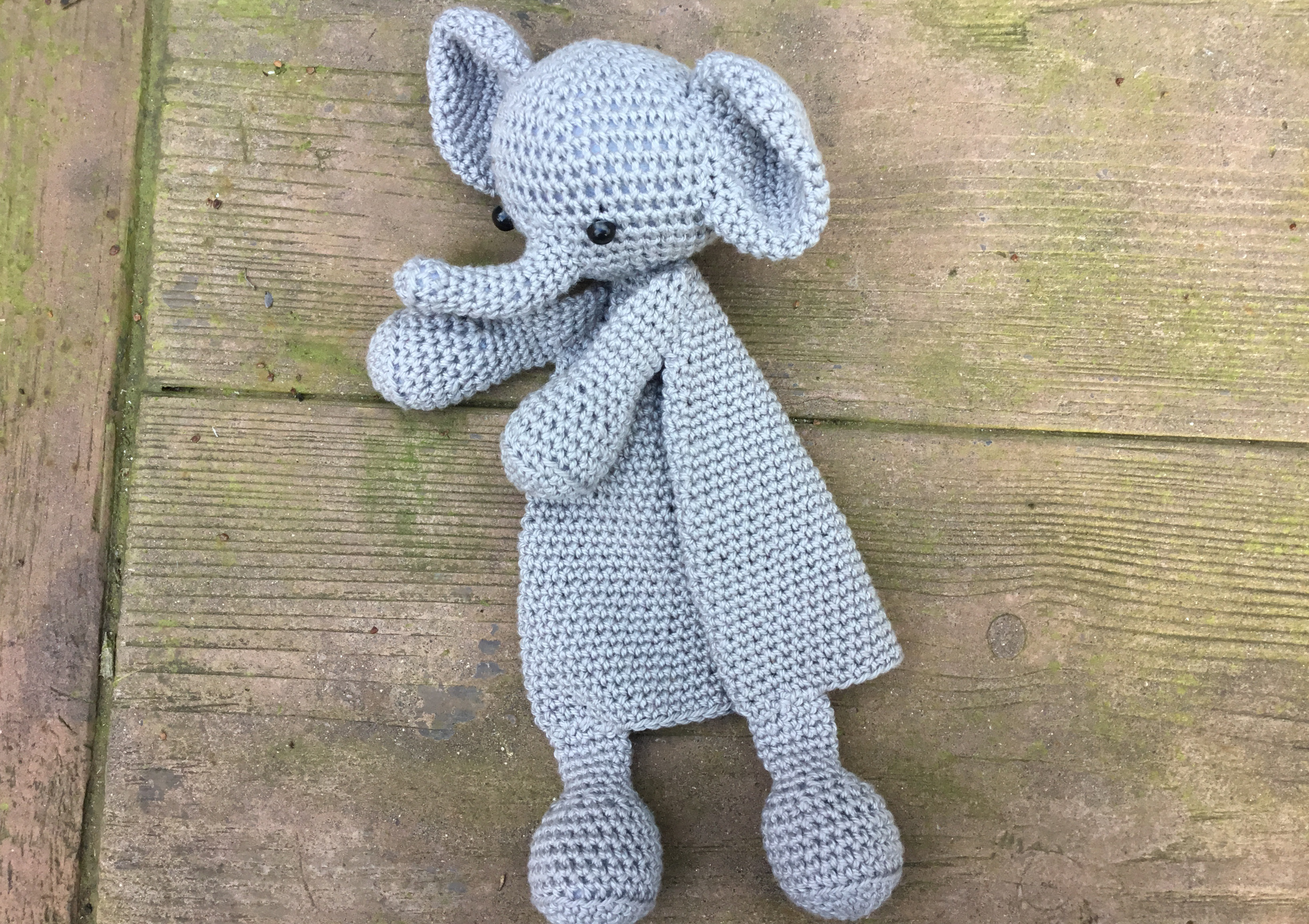 Amigurumi First Toy Elephant Crochet Security Blanket Pattern