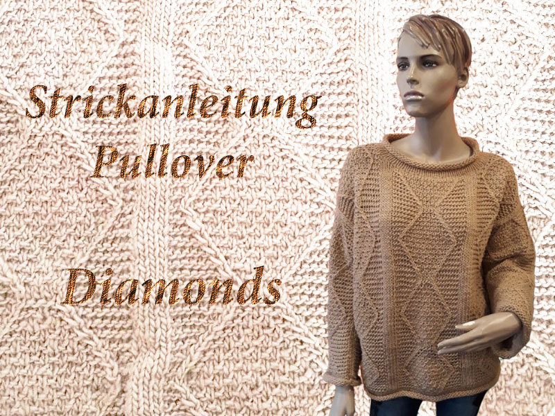 CARDIGAN WITH LACE DIAMONDS FREE PATTERN  Pullover stricken, Pulli  stricken anleitung, Pullover stricken anleitung