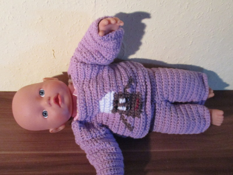 32 cm für my little Baby Puppen Hoodie Puppenkleidung Gr Hose Kleidung kipu