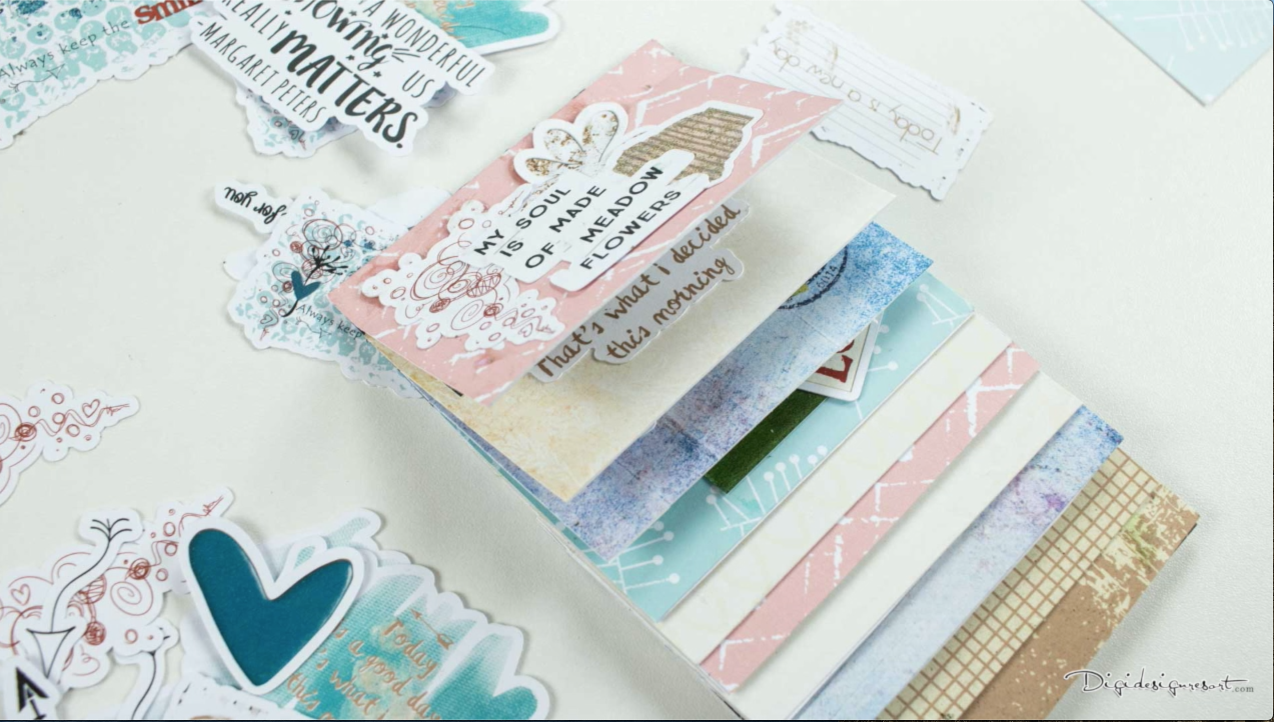 Basteln Mit Papier Waterfall Card Mini Fotoalbum