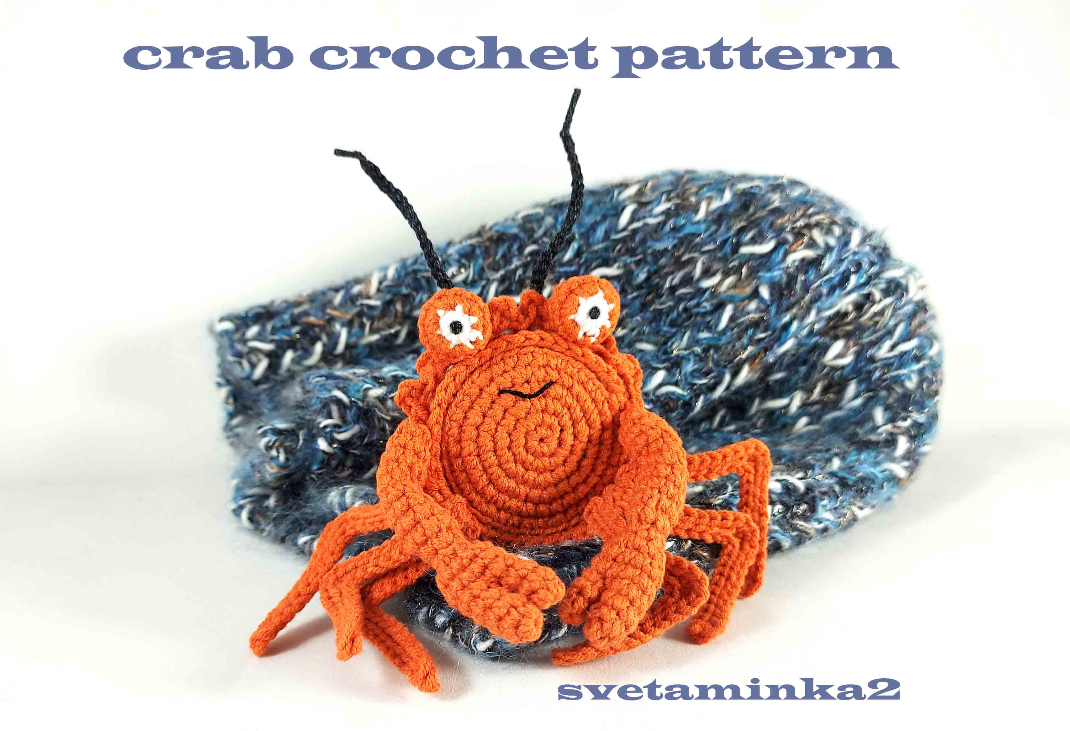 Crab Crochet Pattern Amigurumi Crochet (mini) Crab Stuffed Animal Pattern