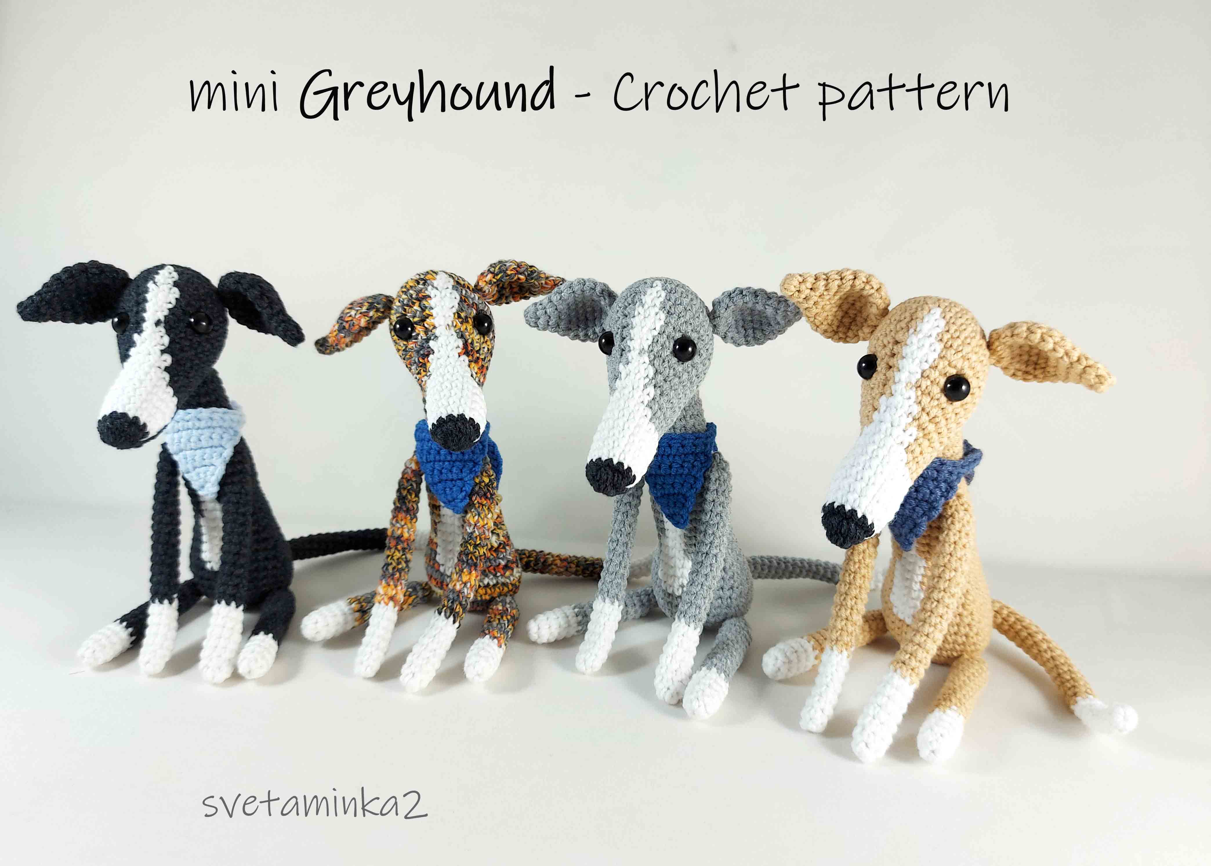 Greyhound Crochet Pattern Dog