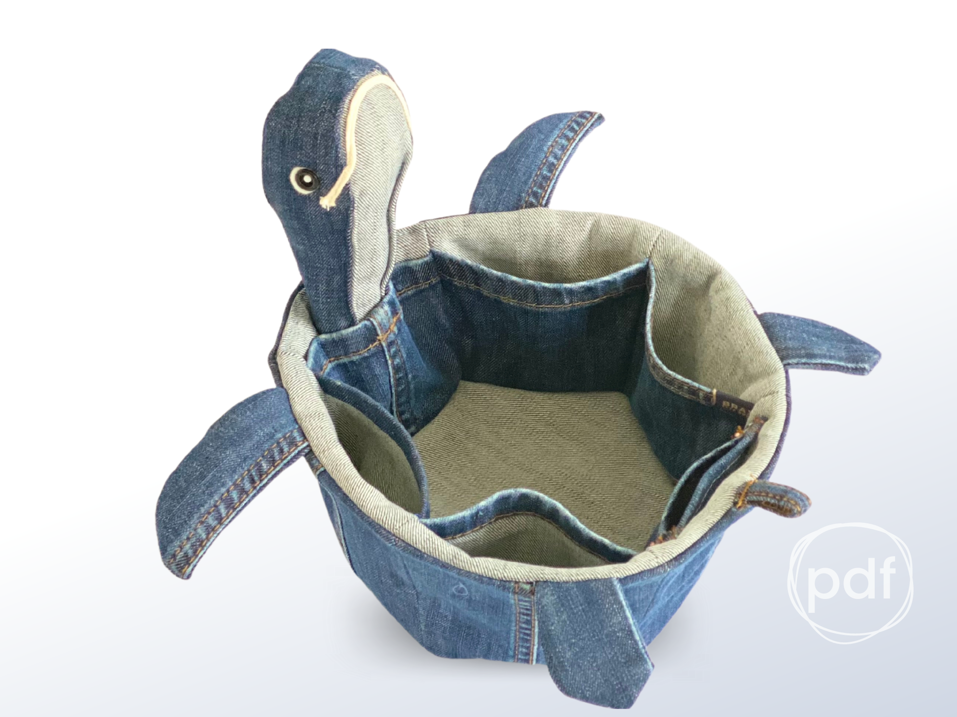 Pencil case sewing pattern, whale sewing project, upcycle jeans idea