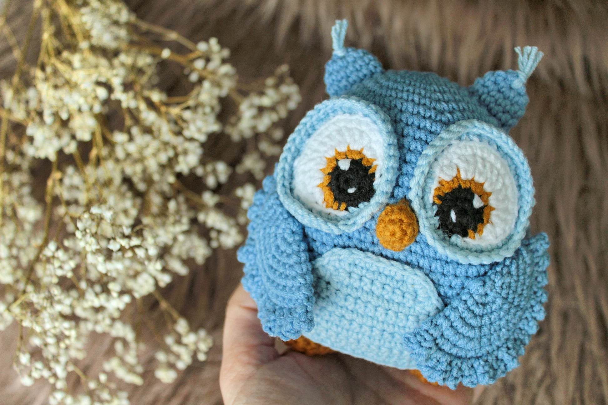 Crochet owl amigurumi pattern