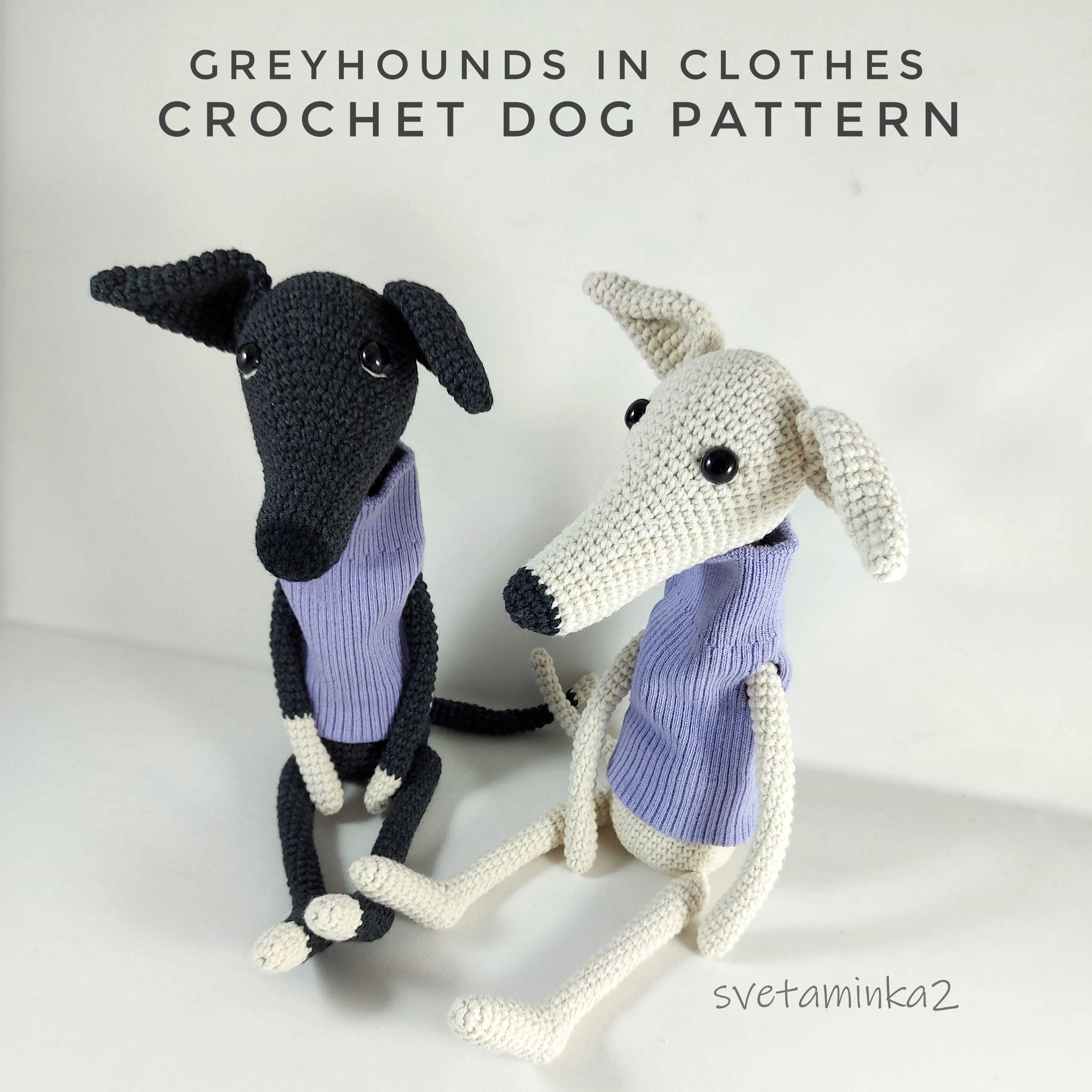 Dog Crochet Pattern Amigurumi Greyhound
