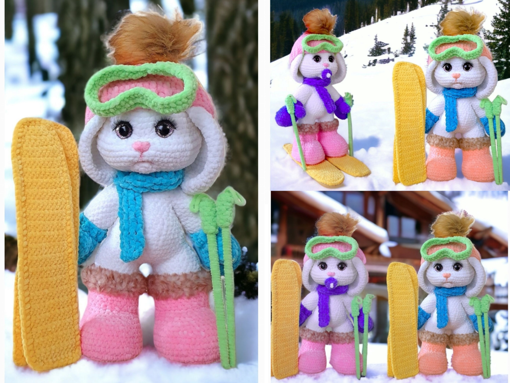 Crochet Pattern Sweetheart Bunnies PDF ENG GER Plush Stuffed Toy Plush Yarn  Diy Tutorial Amigurumi Baby Toy 
