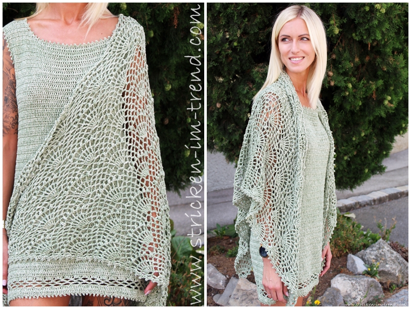 Crochet pattern for crochet dress and triangular scarf Duo