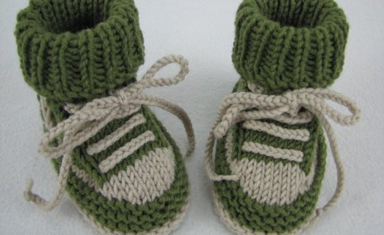 Knitting pattern - Baby Booties „My First Sneakers“