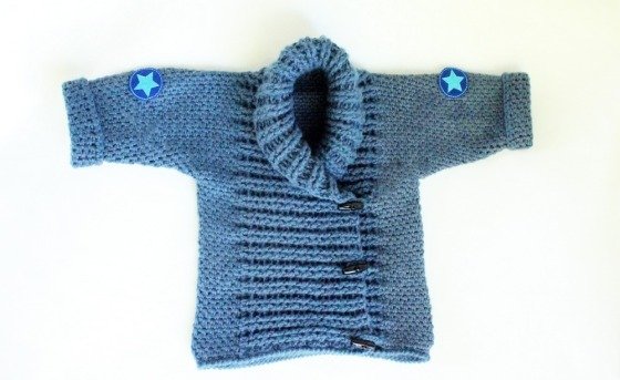 Baby & children's jacket "Denim", size 0 m - 5 y, only two seams