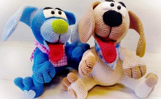 Crochet Pattern Dog - Puppies Whisky, Fluffy & Lucky - English