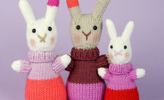 Mini Bunny "The Stash Gobblers #04" knitting pattern