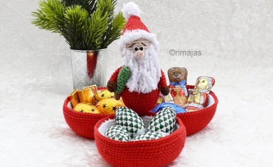 Häkelanleitung - Santas "süße" Versuchung - Geschenkidee! Tischdeko!