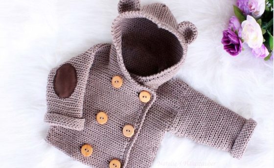 Baby & children jacket "Bear", size 0 m.- 6 y.