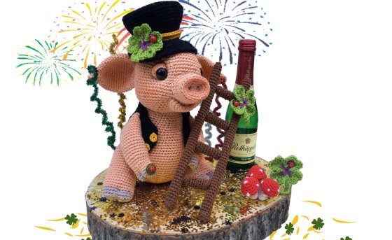 Glücksschwein - Neujahr Häkelanleitung Amigurumi