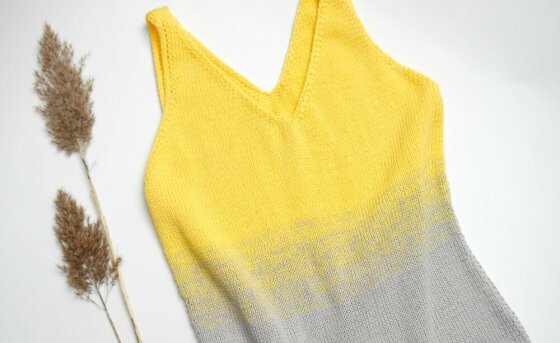 Knitting Pattern - Tanktop - Gradient Color Run - No.219E