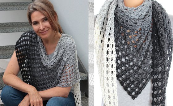 Triangular Scarf "Mayla" - Sporty, Classic, Beautiful / Crochet Pattern