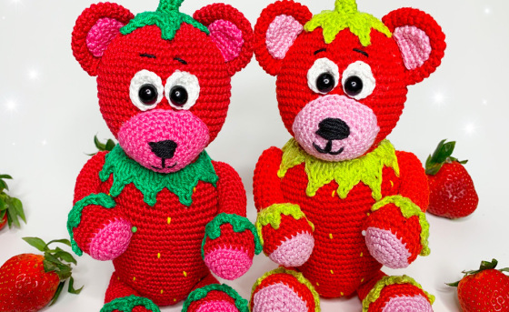 3 fruity bears savings set - crochet pattern