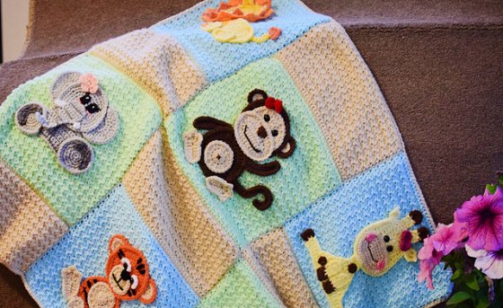 Jungle friends baby blanket pattern crochet