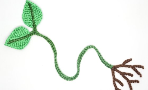 Crochet Leaf Bookmark