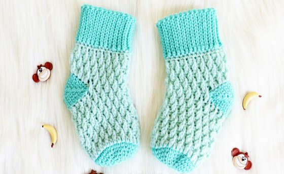 Baby & children's socks "Softie", (size 0 m.-4 y., relief pattern)