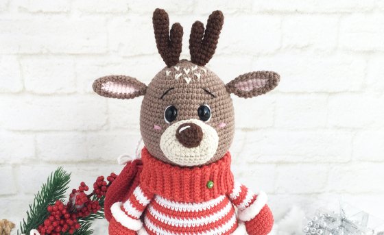 Crochet Amigurumi Pattern Christmas Reindeer Harry