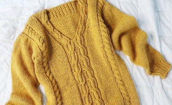 Strickanleitung Sweater ++ Honeycable ++ Größen XS-XL