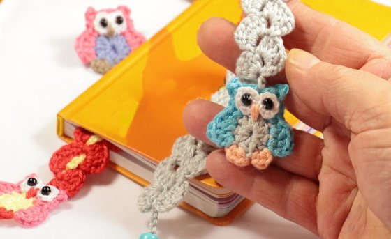 Crochet instruction - Bookmark owl "Minchen" gift idea