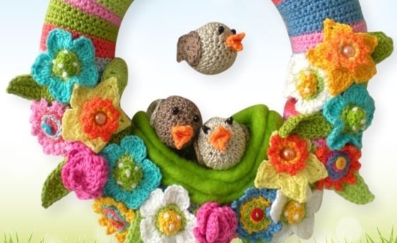Crochet Flower Wreath